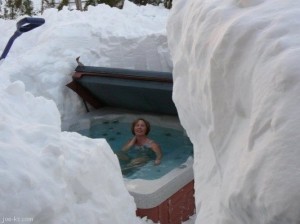 Hot Tub in snow