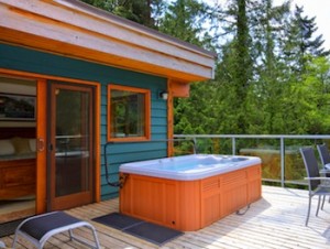 North Vancouver home with hot tub